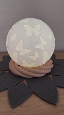 Butterfly Globe Lamp on a Maritime Base With Rope Look for LED Tea Light - Etsy