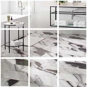 Simply upgrade your flooring with porcelain tiles by QuicTile that easily click together. | The Home Depot