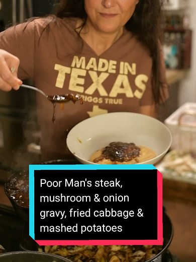 Delicious Poor Man's Steak with Gravy & Southern Sides