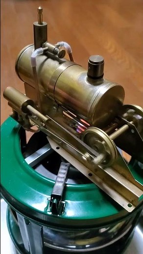 Run a steam engine with an alcohol lamp