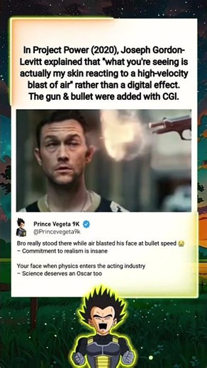 In Project Power (2020) Joseph Gordon-Levitt – That Bullet Scene Was Real Air Pressure, Not CGI