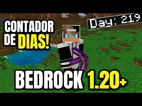 COMO ACTIVA el Contador de DÍAS en Minecraft PE 1.20 | Minecraft Bedrock | Android y Windows