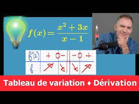 Tableau de variation ♦ Fonction dérivation ♦ f(x)=(x²+3x)/(x-1) ♦ Quotient u/v ♦ Première spé maths