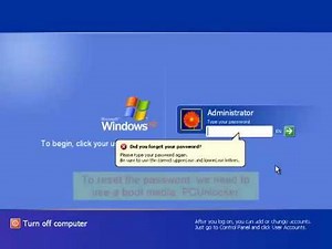 Forgotten Windows XP Admin Password Reset