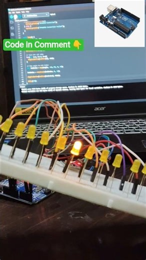 #shorts #arduino #diy #arduino. Dancing LED Light with Arduino