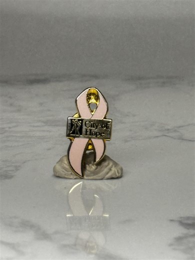 City of Hope Pink Ribbon Pin: Gold Tone Enamel - Charity Accessory - Etsy