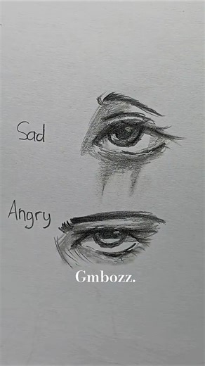 Drawing sad and angry eyes ✨️ #drawing #art #video #eyes #tutorial #shorts