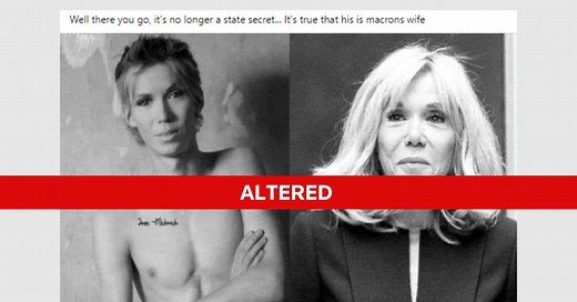 Fact Check: Altered image depicts Brigitte Macron as a young man