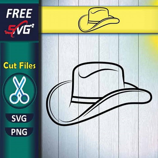 Cowboy hat SVG free for Cricut | svg4k.com
