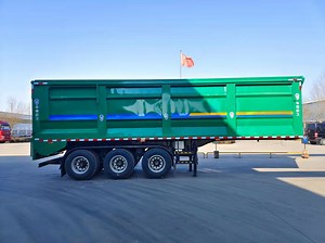 [Hot Item] Bulk Grain Transporter with Self Tipping Side Dump Semi Trailer