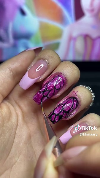 Barbie Butterfly Nail Art Tutorial