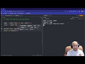 Saving input() to Variables