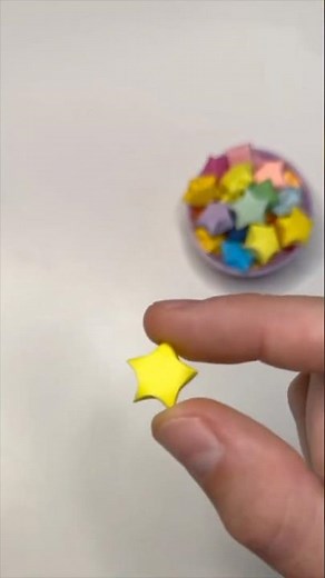 How to Make Mini Paper Stars ⭐ | Cute Origami Lucky Stars DIY #shorts