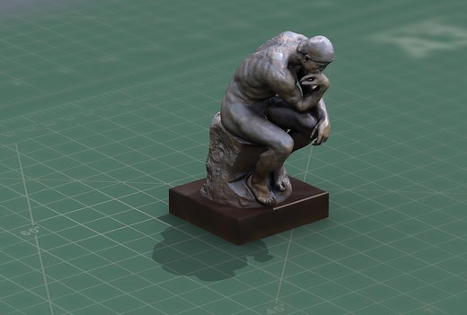 The Thinker Statue 3D Print Model STL File - Etsy