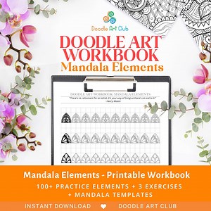 Mandala Pattern Templates, Pattern Training, PDF, JPG Printable Worksheets for Mandala Elements, Ornaments, Art Therapy, Digital Paper. - Etsy