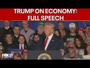 President Trump addresses economy while in Mt. Pocono, PA