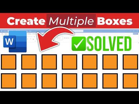 How to Create Multiple Boxes in Word (in Seconds) EASY