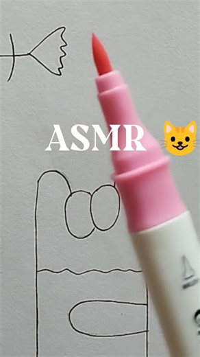 ASMR drawing video cute cat paws #drawing #artandcraft #art