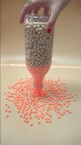 🟠🌳Fascinating Bottle of Beads and Balls Emptying #dominomarble #asmr #reverse