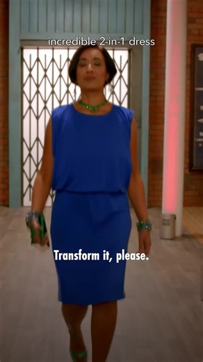Asmaa's breathtaking two-in-one transformation dress. S9E10. #SewingBee