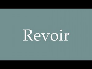 How to Pronounce ''Revoir'' (Review) Correctly in French