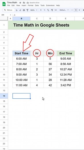 Time Math in Google Sheets #spreadsheetlife #googlesheets #googlesheetstips