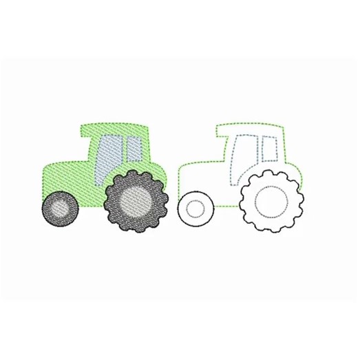 Tractor Mini Embroidery Design Stitch Out | Farm Tractor Machine Embroidery | Pocket Embroidery
