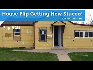 House Flip #212 Progress: Adding Stucco over Asbestos Siding