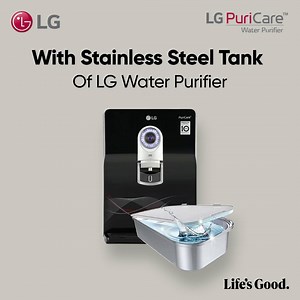 The advanced filtration system and stainless steel tank of the LG Water Purifier provide you with the purest water possible. Experience the perfect blend of form and function with the goodness of steel. Know more at https://bit.ly/3wKmMiU #LGWaterPurifier #ElevateYourStandard #PuricareLogo #StainlessSteelTank #InnovationMeetsElegance #PurityMeetsStyle #WaterIsLife #CleanWaterForAll #LGIndia | LG Global