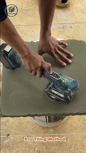 Perfect Tile Installation Trick Using a Grooved Cement Tool
