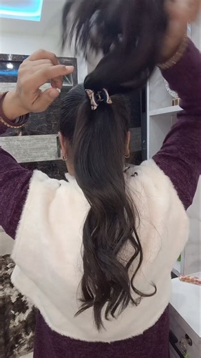 pony trick ✅👍 #hairstyle #diyhairstyle #youtubeshorts #shorts