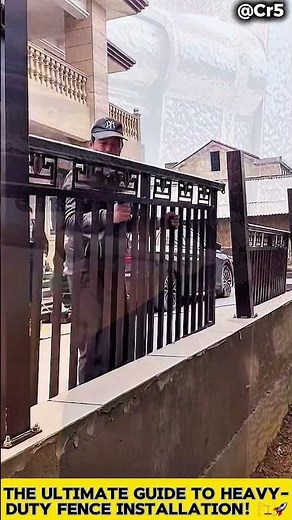 The Ultimate Guide to Heavy-Duty Fence Installation! 🏗️🚀 #skills #construction #metal #satisfying