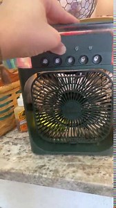 Portable Air Conditioner Fan,Mini Quiet USB Desk Fan，Evaporative Air Cooler with 3 Speeds Strong Wind, 3 Spray Modes,1/2/3 H Timer,60° Adjustment and 7 Colors LED Light for Office, Home, Dorm, Outdoor