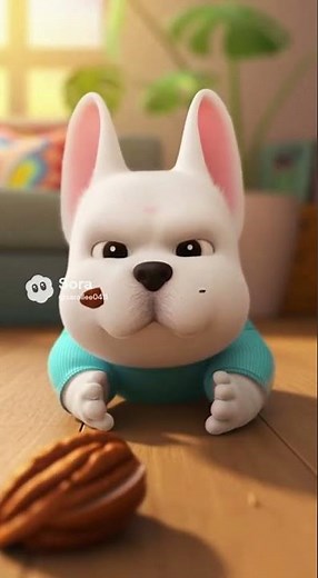 Frenchie bit a nut too hard… and the nut fought back! 🤣🥜