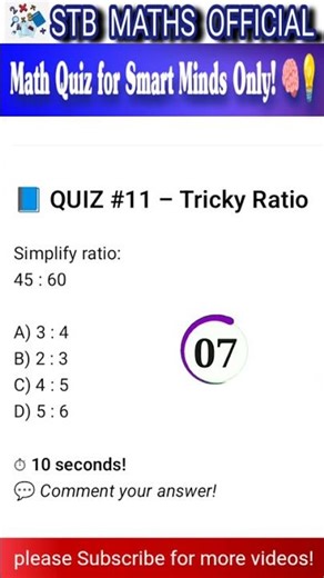 Short Math puzzle! Can you solve it? #quiz #maths #mathematics #math #mathpuzzle #stbmathsofficial