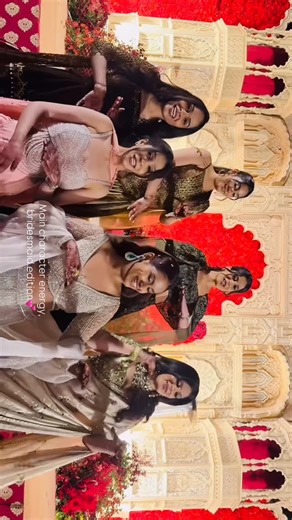 Nidhiman on Instagram: "Bridesmaids in sync, hearts in celebration💃 Wedding social media: @thesocialgrams Wedding planner: @eventsbyathea (Bridesmaid, bridesmaid dance, bridesmaid outfit, siblings)"