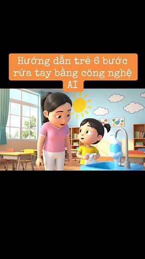 6 Bước Rửa Tay Bằng Công Nghệ AI cho Trẻ Mầm Non
