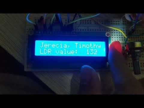 Task #4: Displaying LCD with LDR values By Timothy Jerecia of BS ECE 3-A2