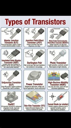 Different types of Transistors