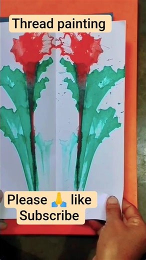 Thread painting | beautiful thread painting #shorts #ytshorts #drawing
