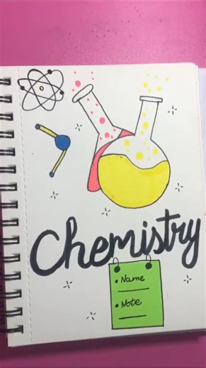 Chemistry Front Page Design 🧪🔥 | Easy & Creative Idea #shorts #calligraphy #rizzucalligraphy
