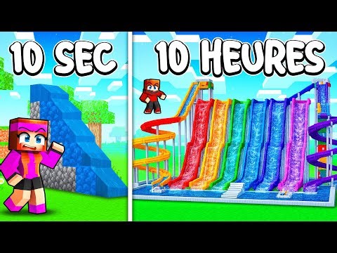 10 secondes VS 1 heure pour construire un Toboggan Aquatique sur Minecraft !