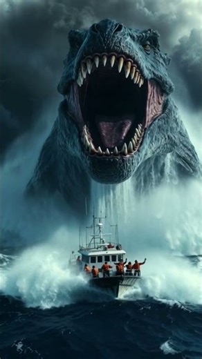 🤯GODZILLA Awakens 🌊🔥 | Giant Monster Attack at Sea | Cinematic AI Scene