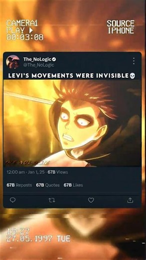Levi’s Speed Was Too Much for the Female Titan 💀