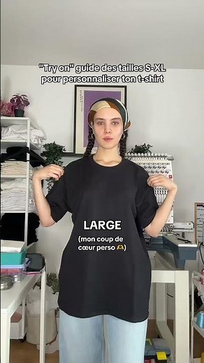 TRY ON - Tailles S-XL pour personnaliser ton t-shirt ! #broderiepersonnalisée #tshirtpersonnalisé