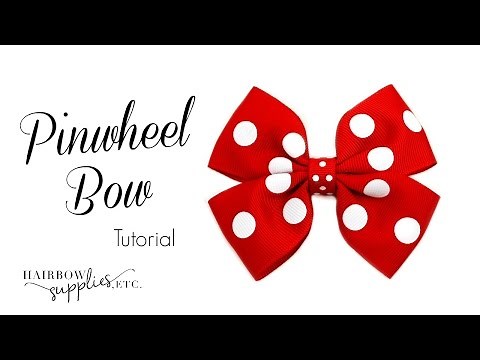 How to Make a Pinwheel Hair Bow 🎀 DIY Hair Bows with Ribbon Tutorial with Clips