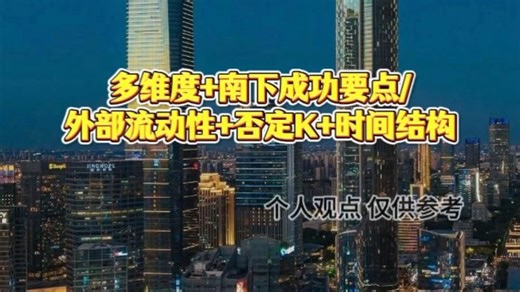 多维度＋南下成功要点外部流动性+否定K+时间结构