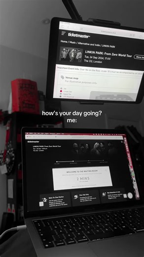 no linkin park for me :((( who got tickets? 🥀💔 #linkinpark #linkinparklondon #linkinparklive #o2 #londono2 #london #emilyarmstrong #mikeshinoda #fromzero #o2arena