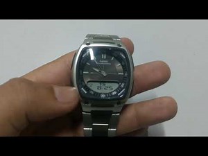 Como ajustar os ponteiros do relógio analógico do Cassio Iluminator 2747