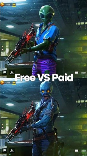 Free VS Paid Alien Skin In CODM 😲